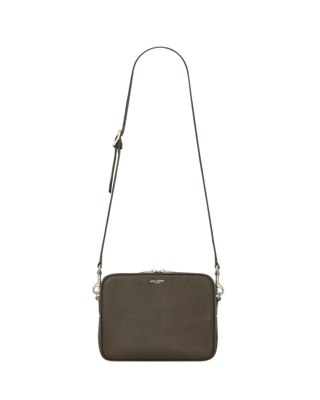 Saint Laurent White Zip-Up Small Camera Bag for men