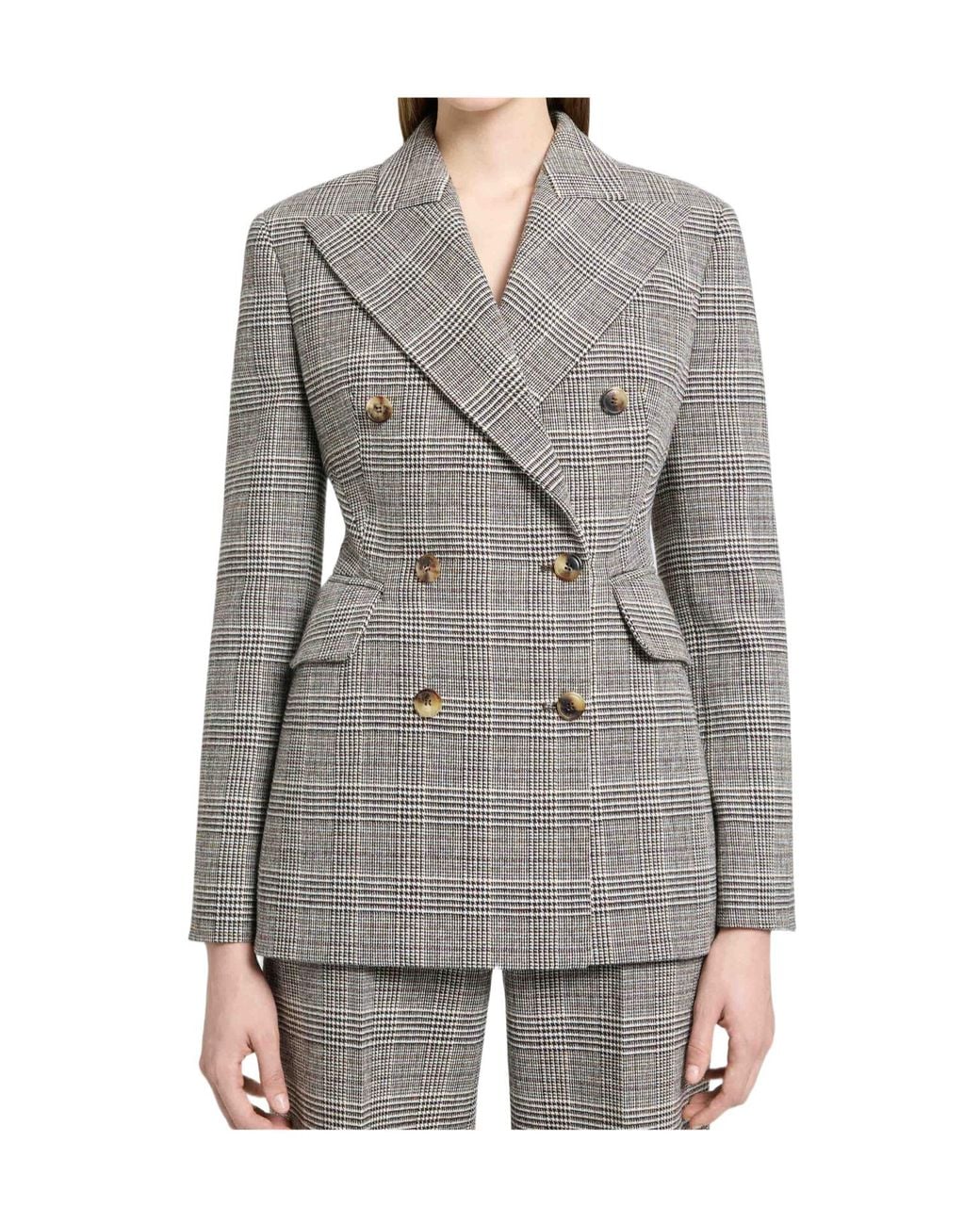 Ermanno Scervino Gray Double-Breasted Jacket