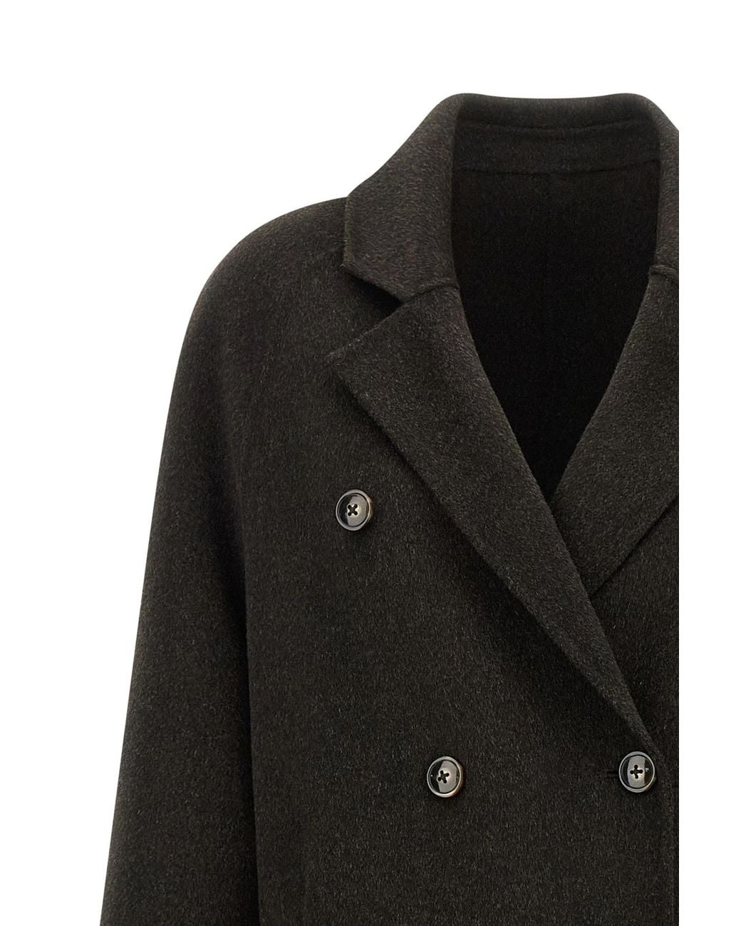 Loulou de Saison Black Double-Breasted Coat