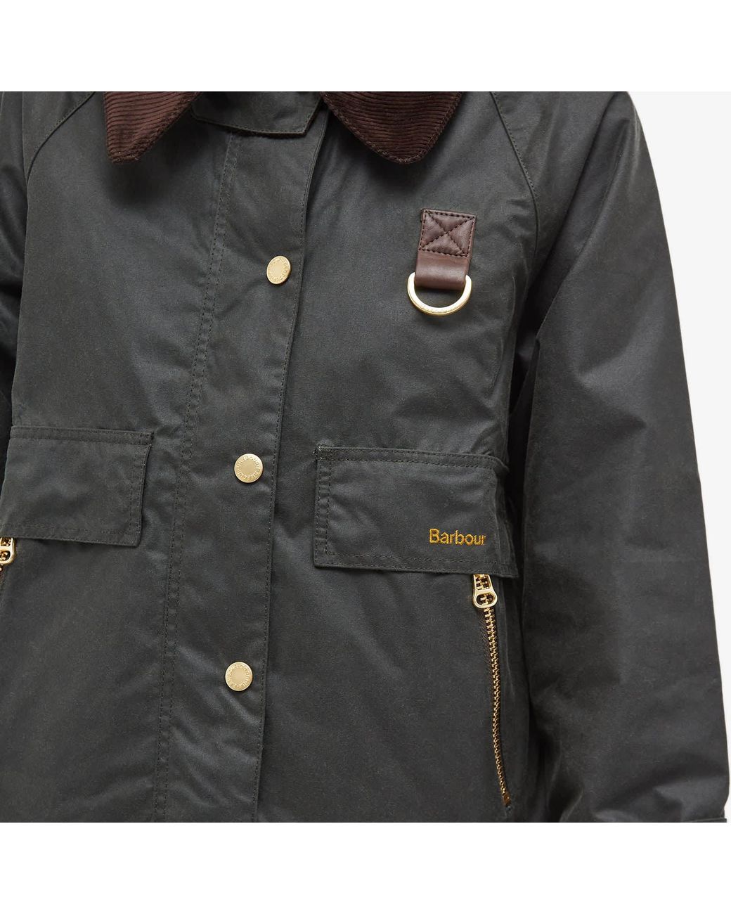 Barbour Black Catton Wax-Coated Jacket