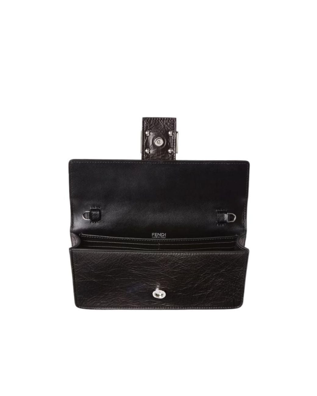 Fendi White Tube Chain-Linked Wallet