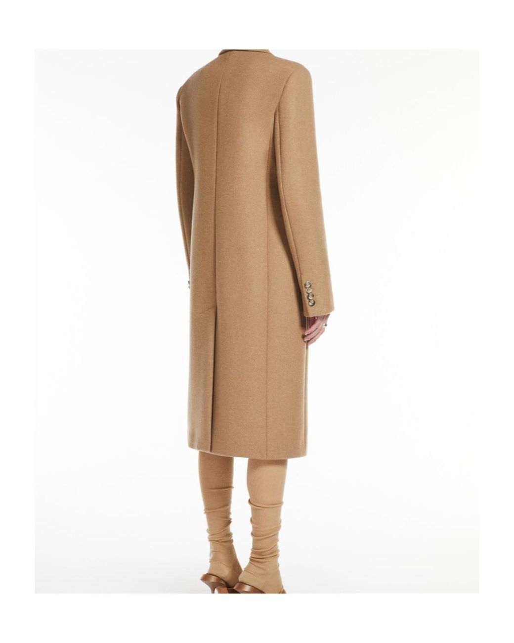 Sportmax Natural Ghia Double-Breasted Belted Trench Coat