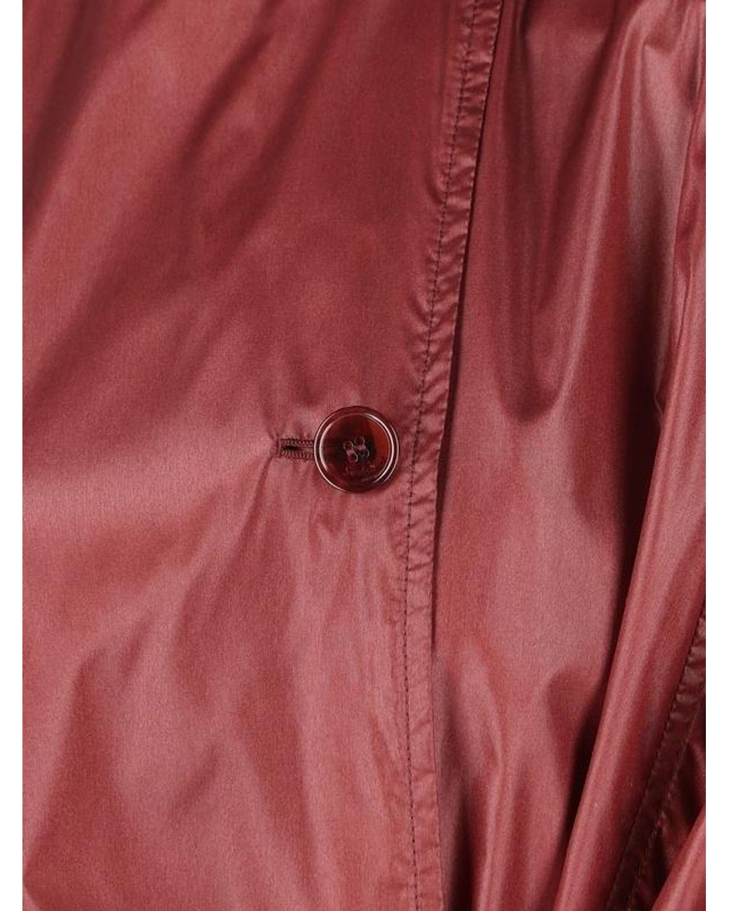 Saint Laurent Red Lavallière Double-Breasted Trench Coat