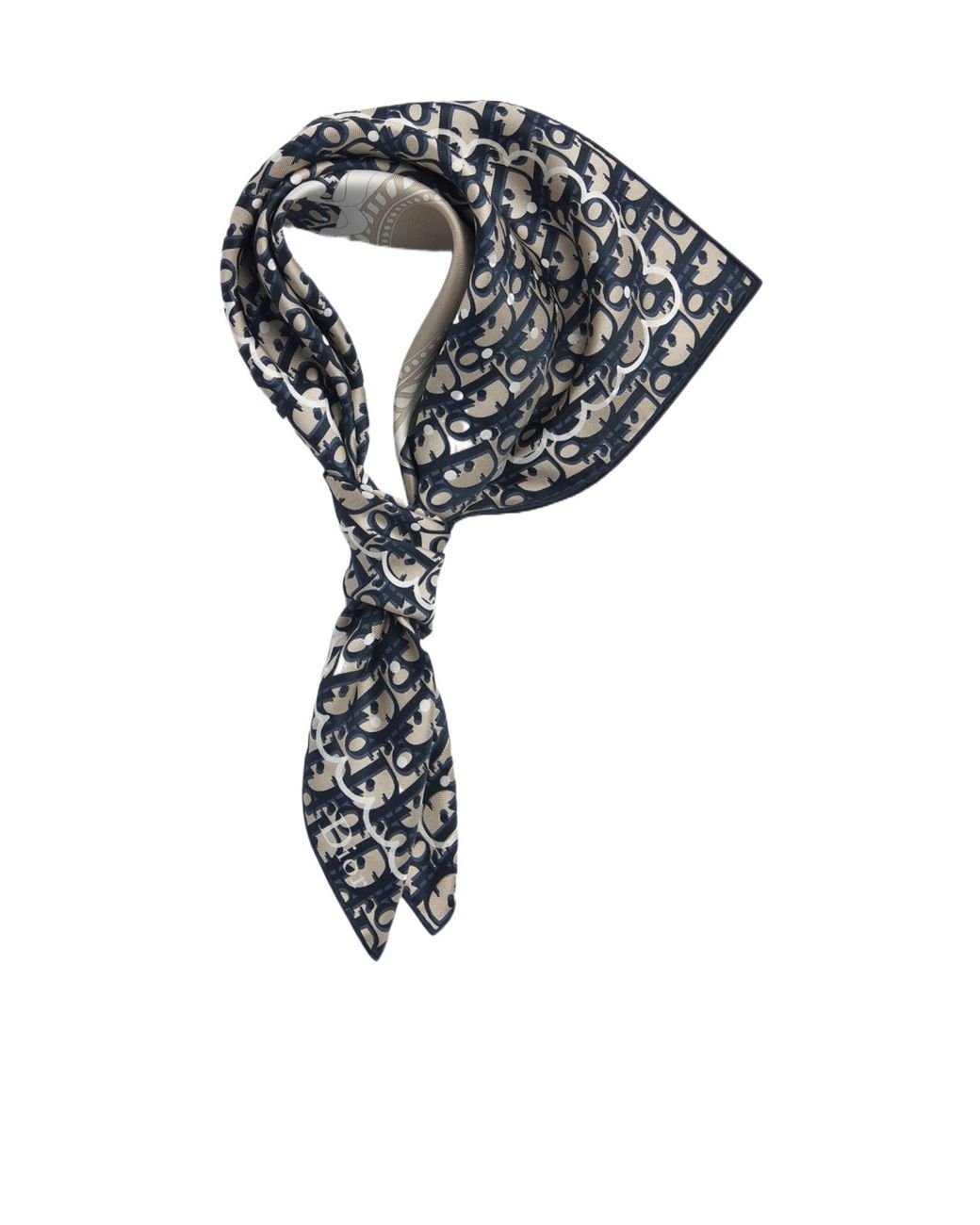 Dior Black Polka Oblique 70 Square Scarf