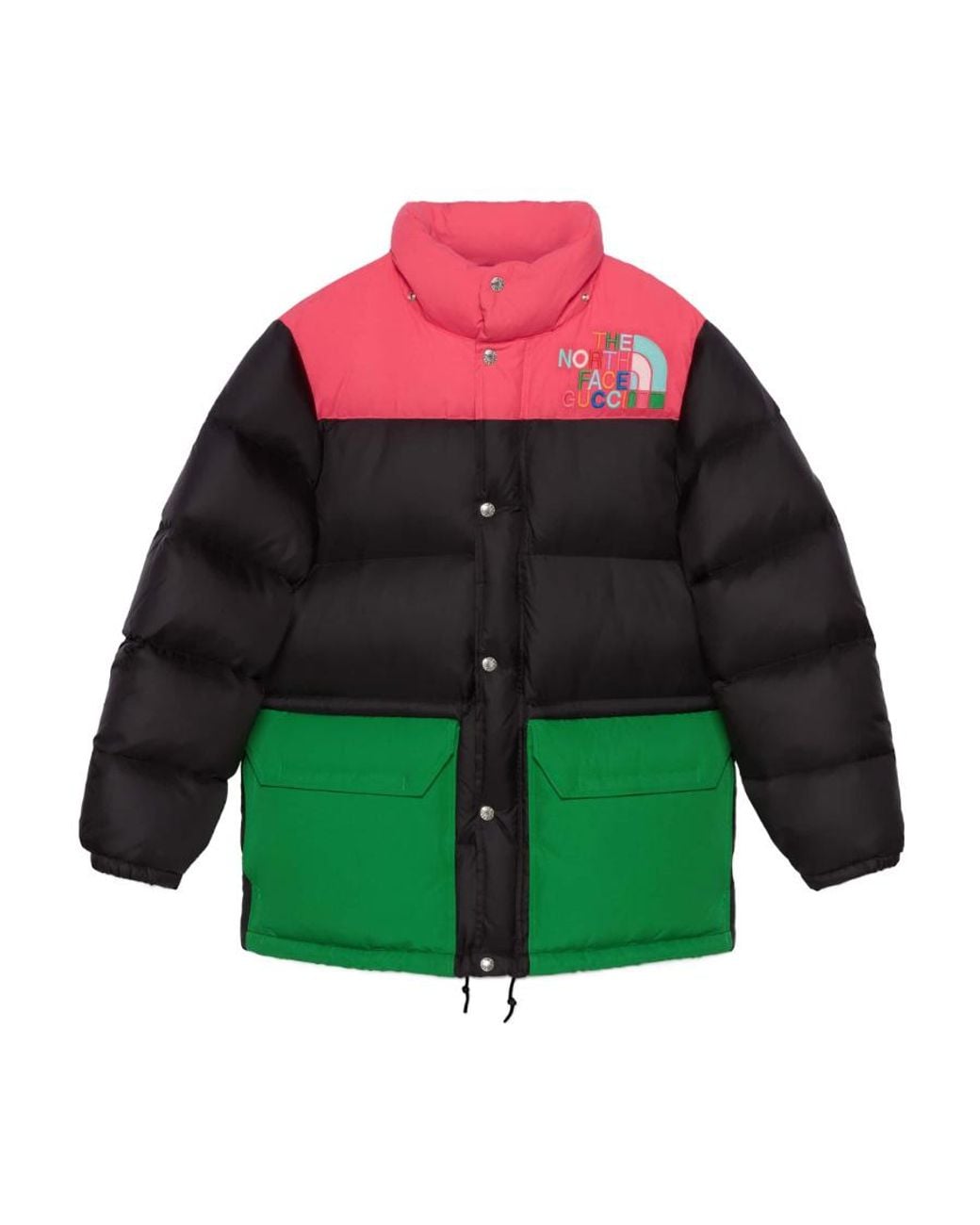 Gucci Green X The North Face Logo Down Jacket