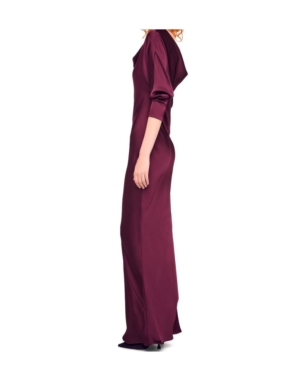 Norma Kamali Red Dolman Maria Maxi Dress