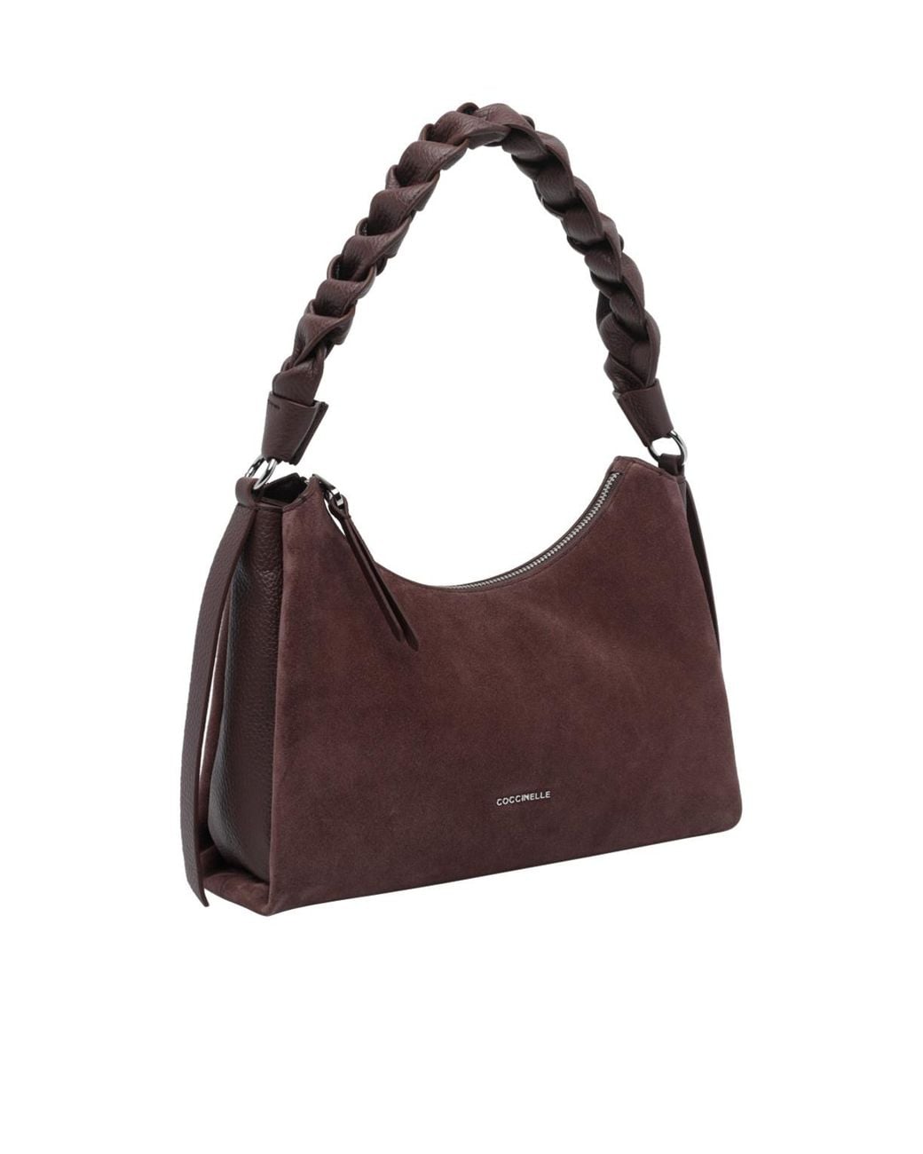 Coccinelle Brown Boheme Braided-Handle Shoulder Bag
