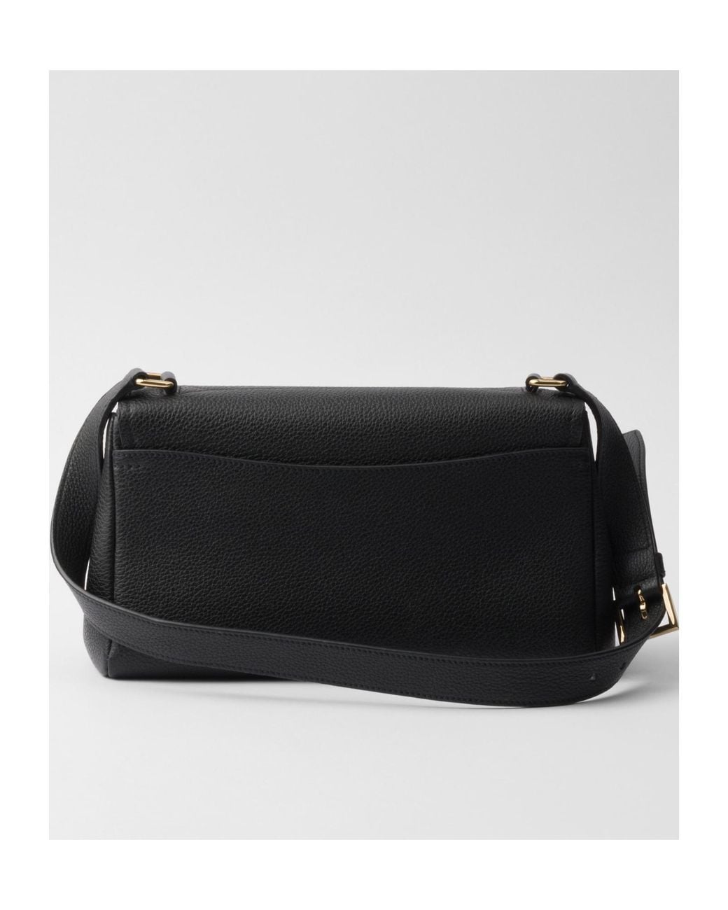 Prada Black Foldover-Top Shoulder Bag