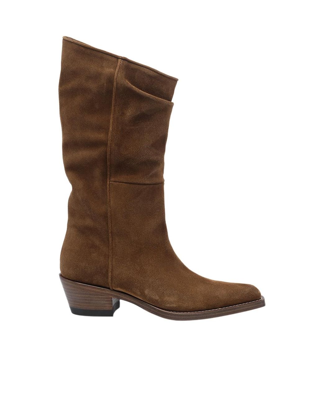 Khaite Brown Clive Mid-Heel Boots