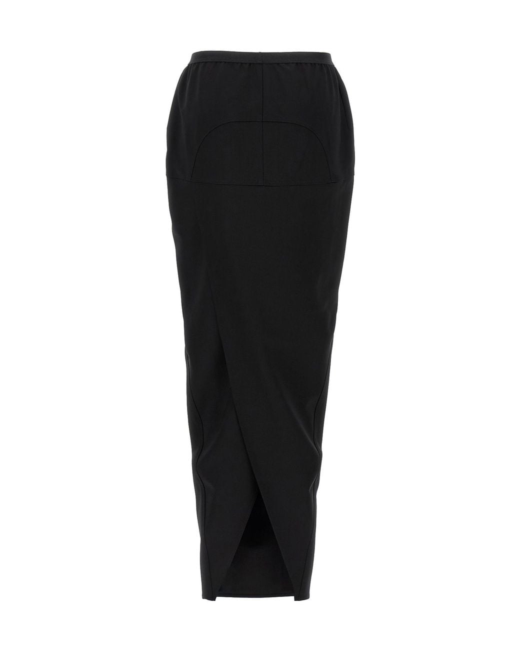 Rick Owens Black Soft Pillar Long Skirt