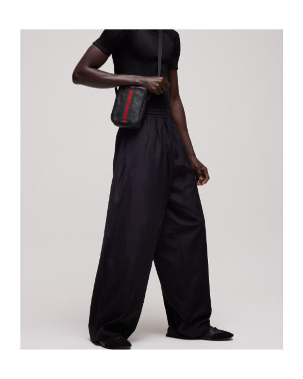 Gucci Black Wide-Leg Track Pants for men