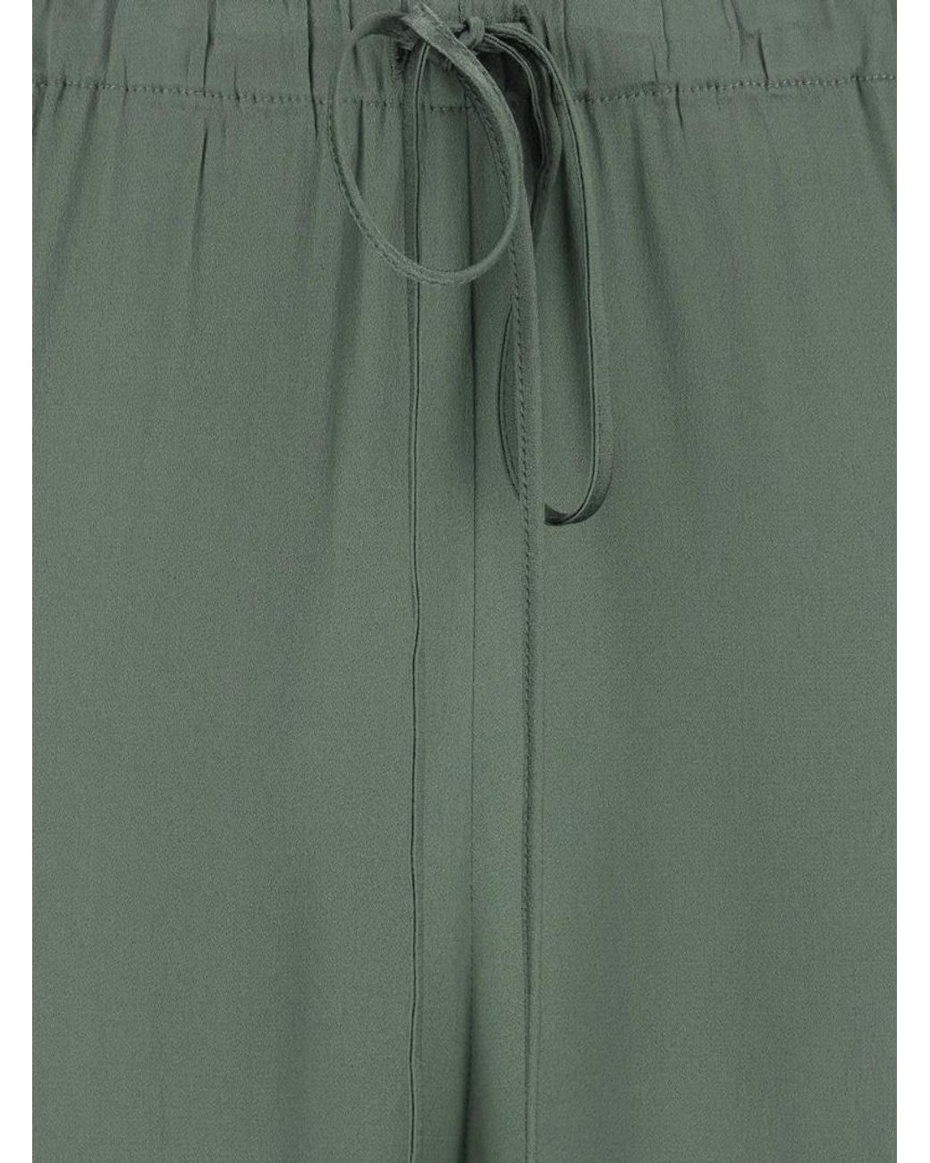 Semicouture Green Semi Couture Drawstring Regular-Fit Pants