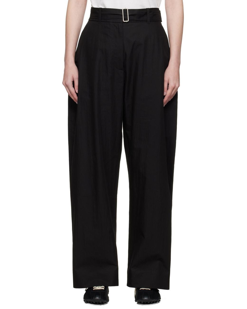 Studio Nicholson Black Doring Belted Trousers