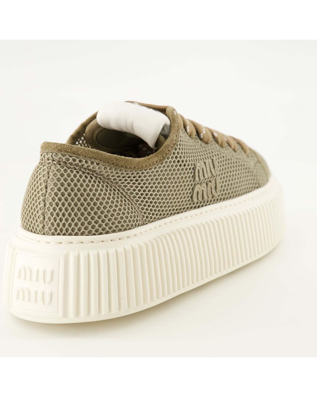 Miu Miu Multicolor Mesh Platform Sneakers