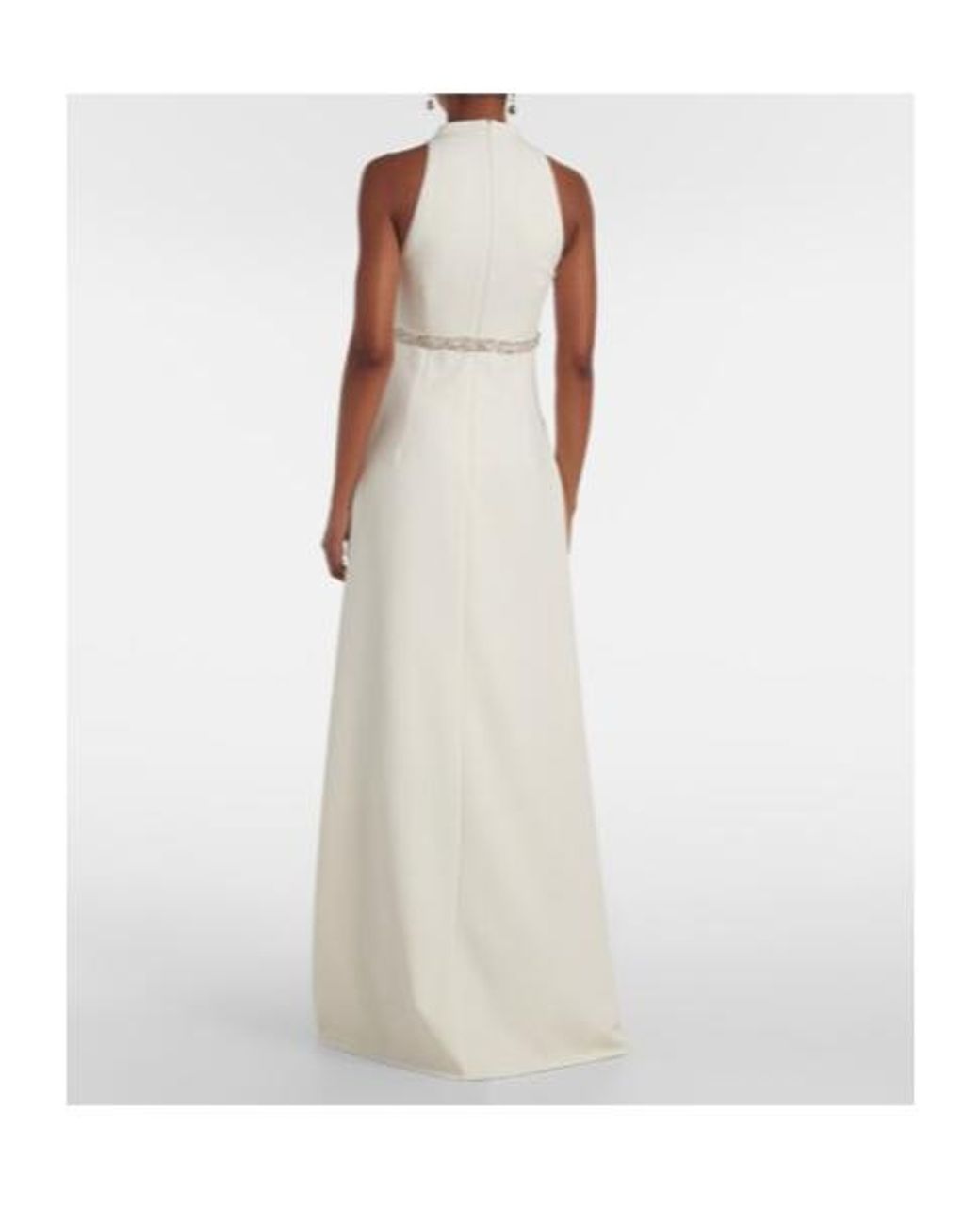 Safiyaa White Joules Embellished Gown