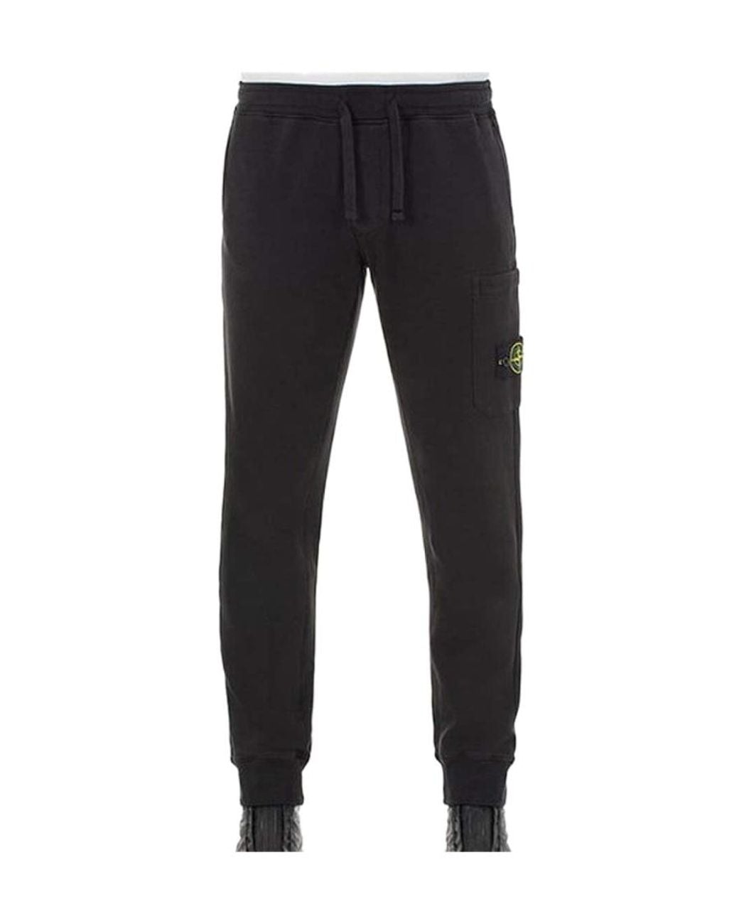 Stone Island Black Drawstring Sweatpants for men
