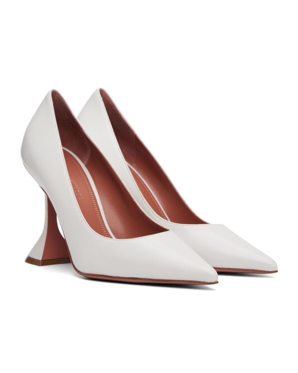 AMINA MUADDI White Ami 95 Pointed-Toe High Heels