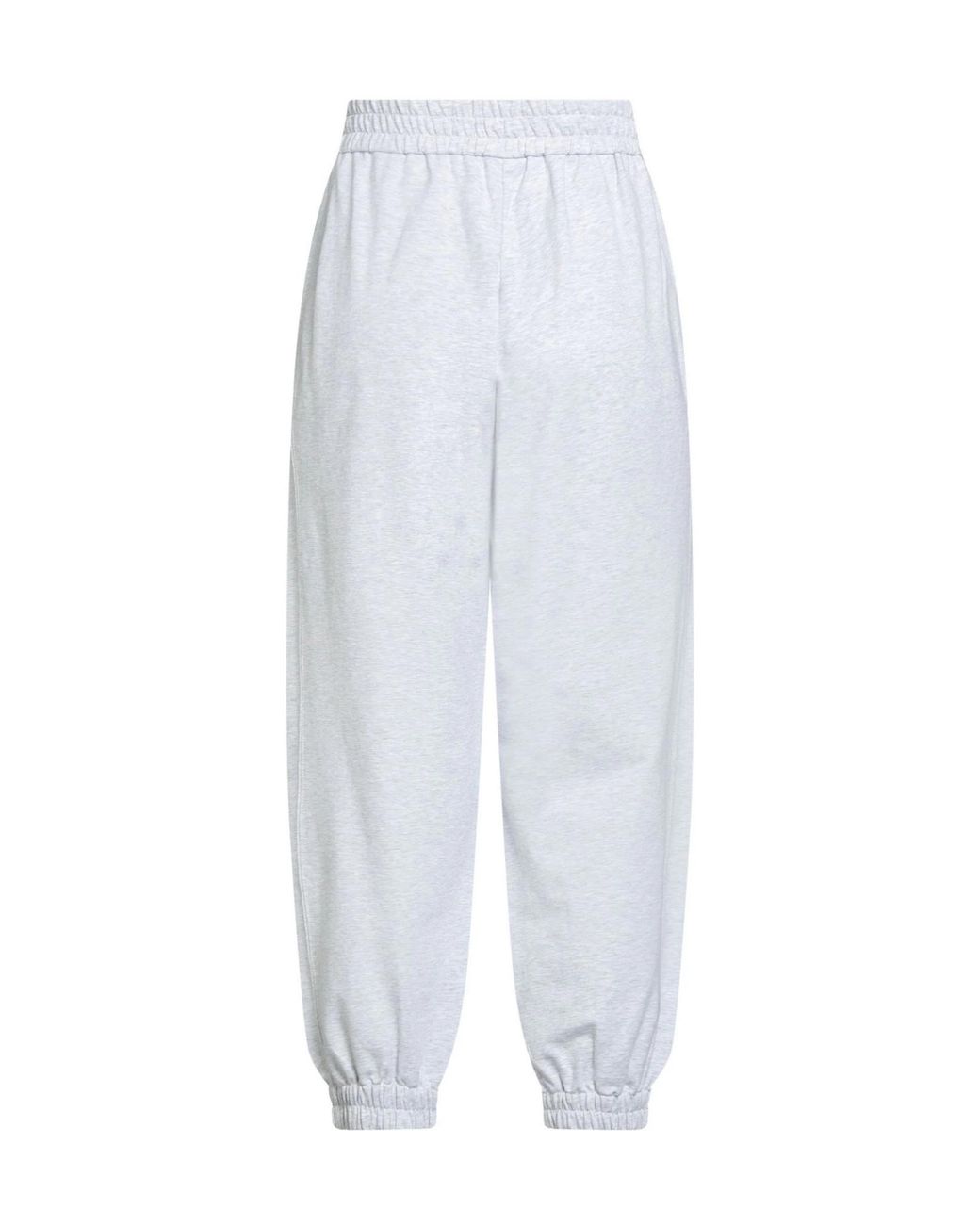 Brunello Cucinelli White Plain Colour Sweatpants