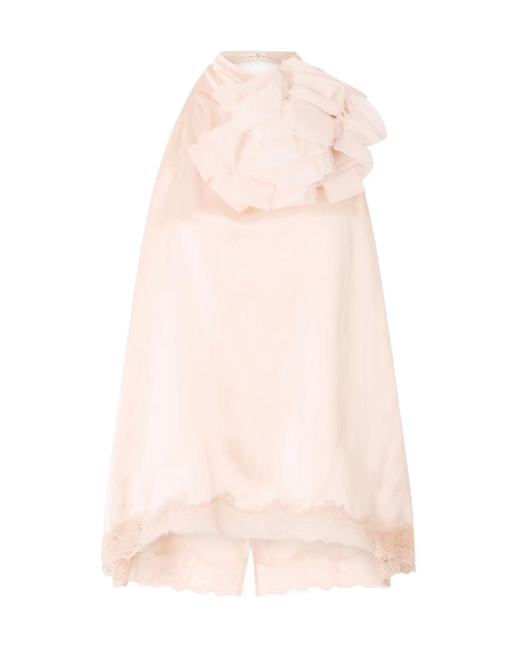 Magda Butrym Pink Lace-Trimmed Backless Top