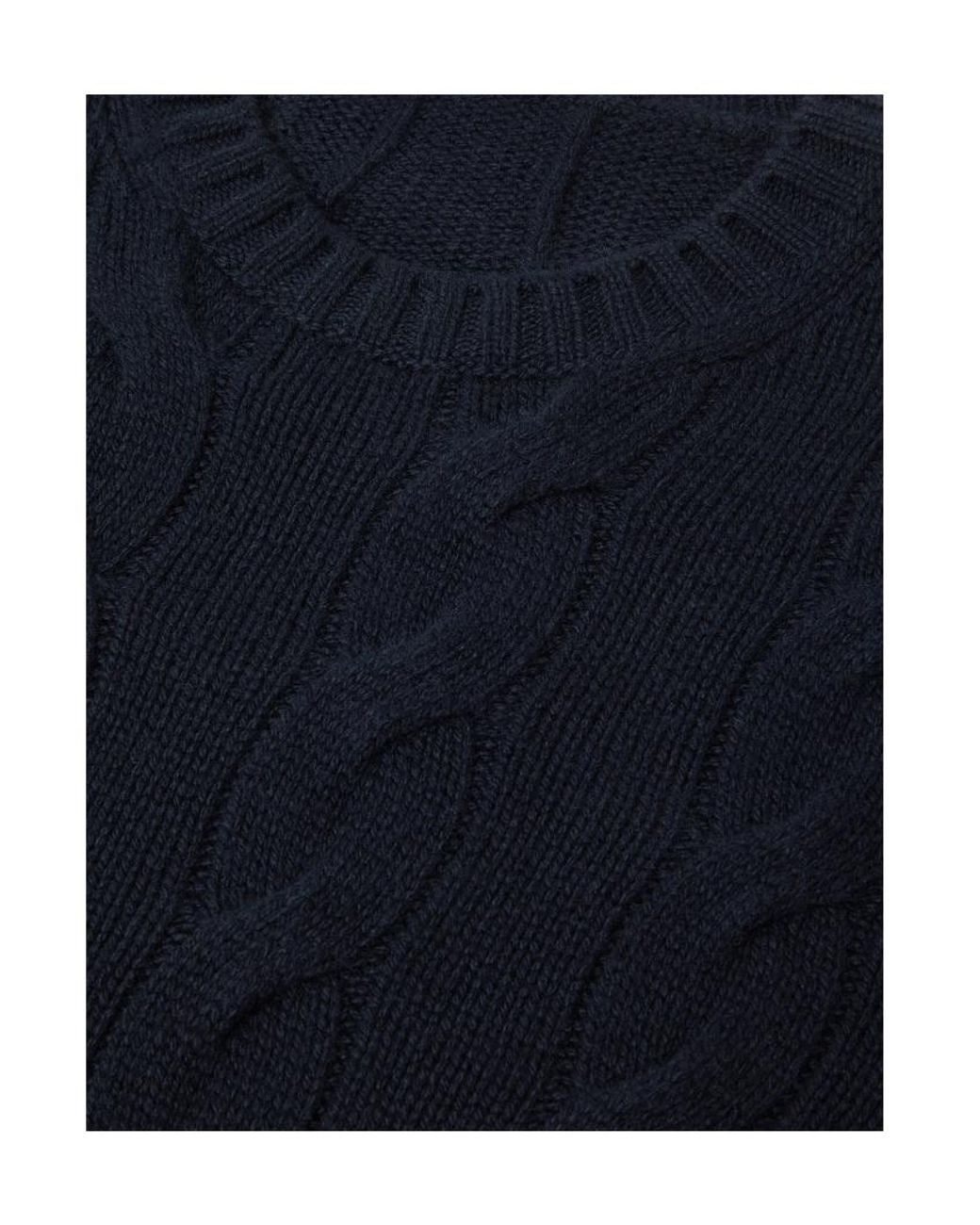 Loro Piana Blue Napier Crewneck for men