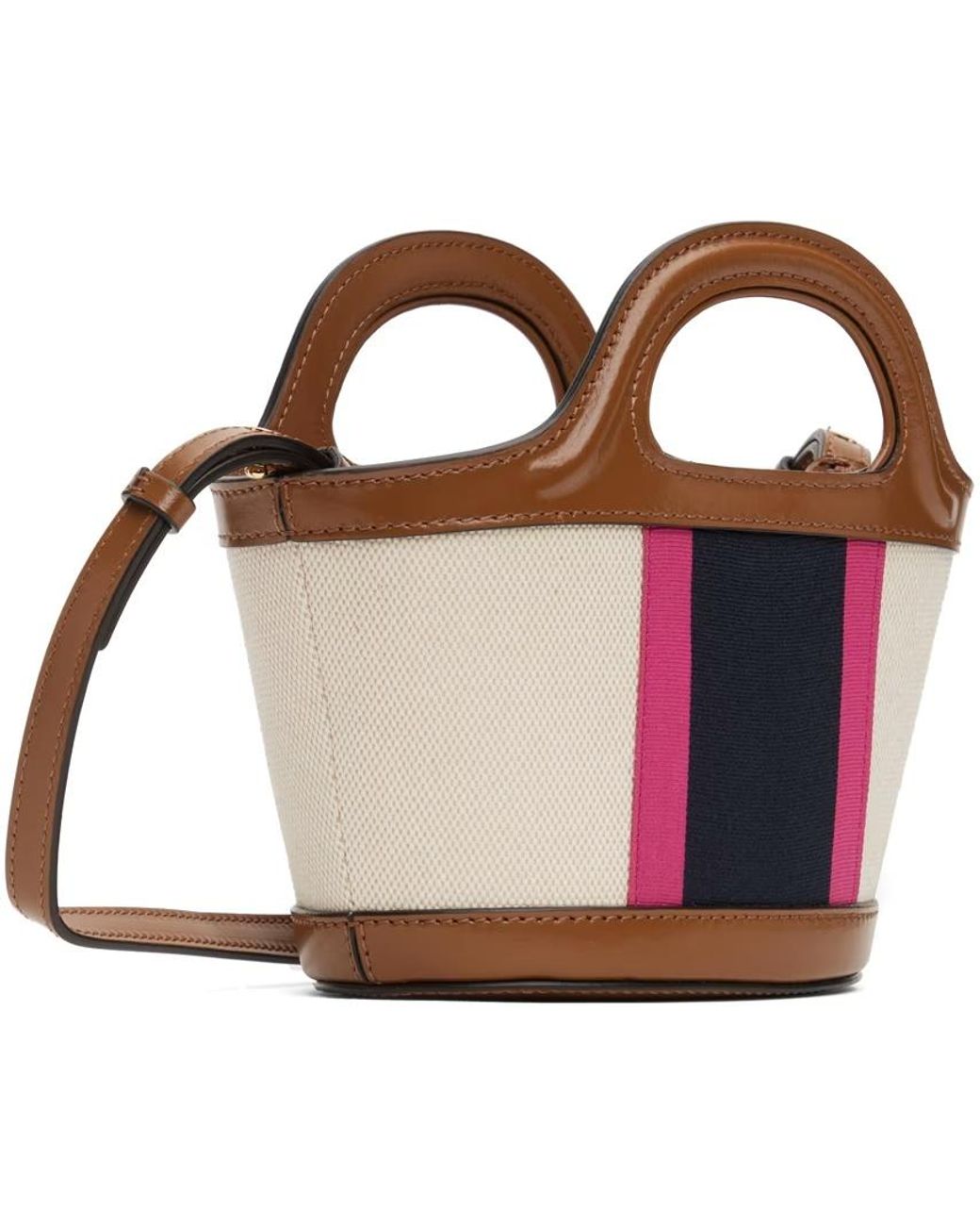 Marni Multicolor Logo Embroidered Top Handle Bag