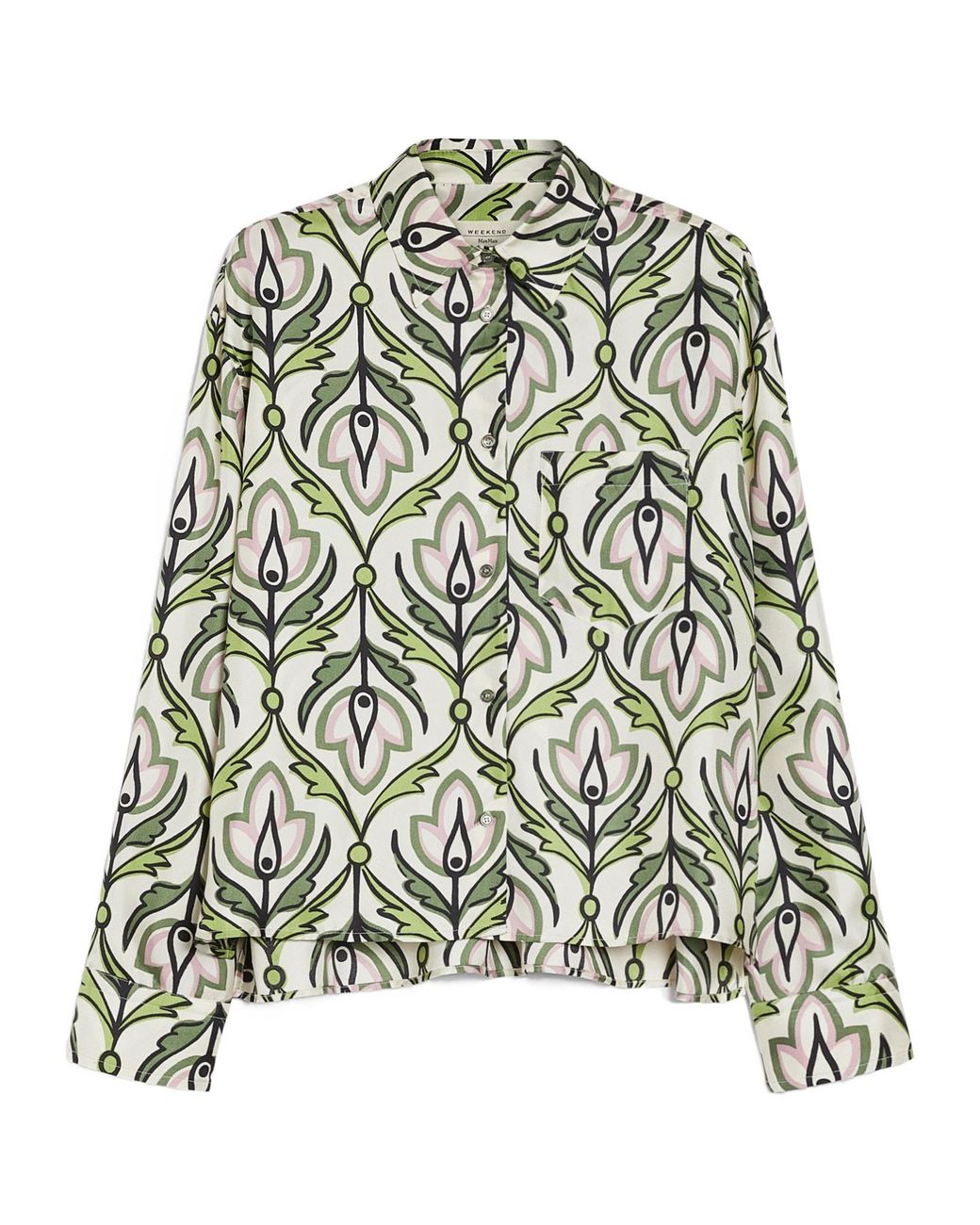 Weekend by Maxmara Green Silk Twill Shirt