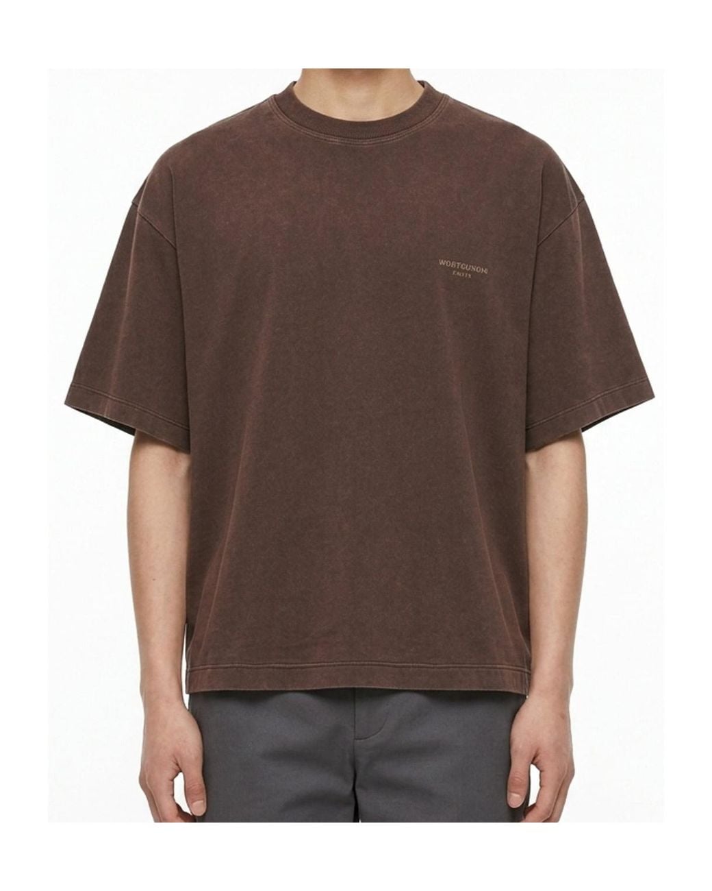 Wooyoungmi Brown Short-Sleeved T-Shirt for men