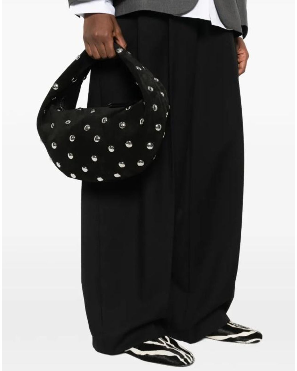 Khaite Black Olivia Hobo Medium Tote Bag
