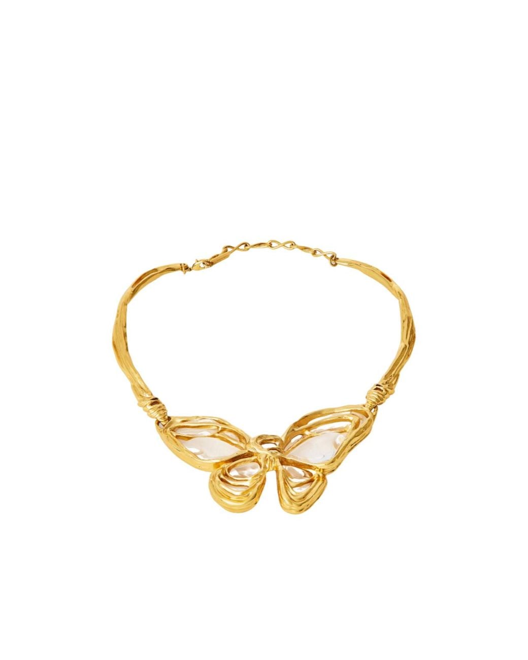 Chloé Metallic Butterfly Pendant Necklace