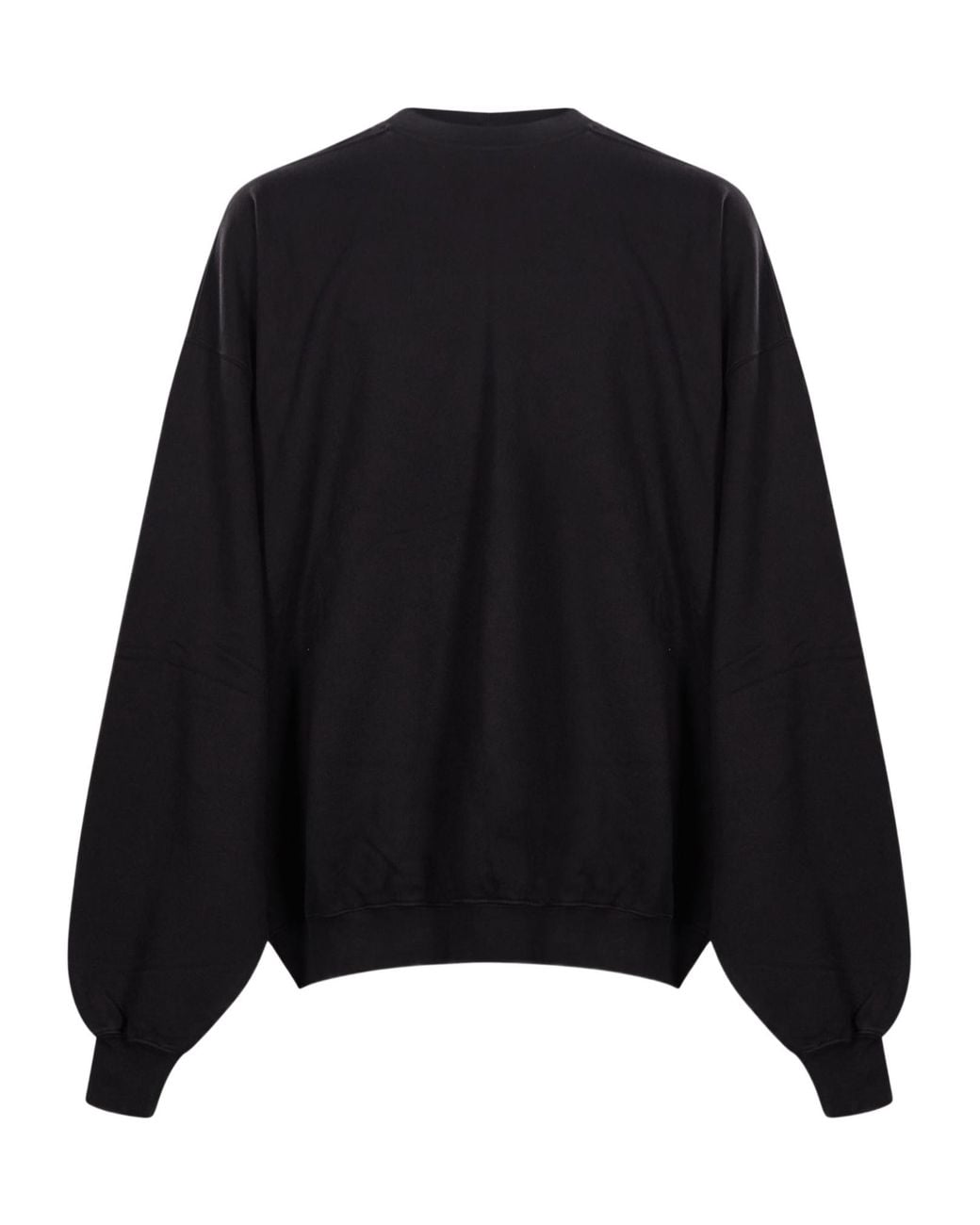 Rick Owens Black Long-Sleeve Sweatshirt for men