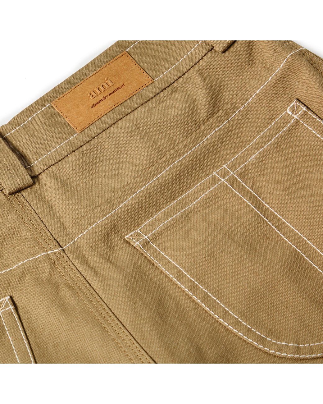 AMI Natural Durable Twill Shorts for men