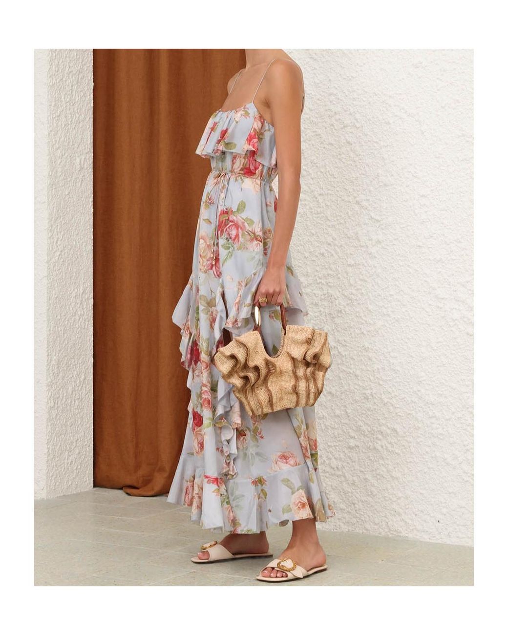 Zimmermann White Roselight Frill Maxi Dress