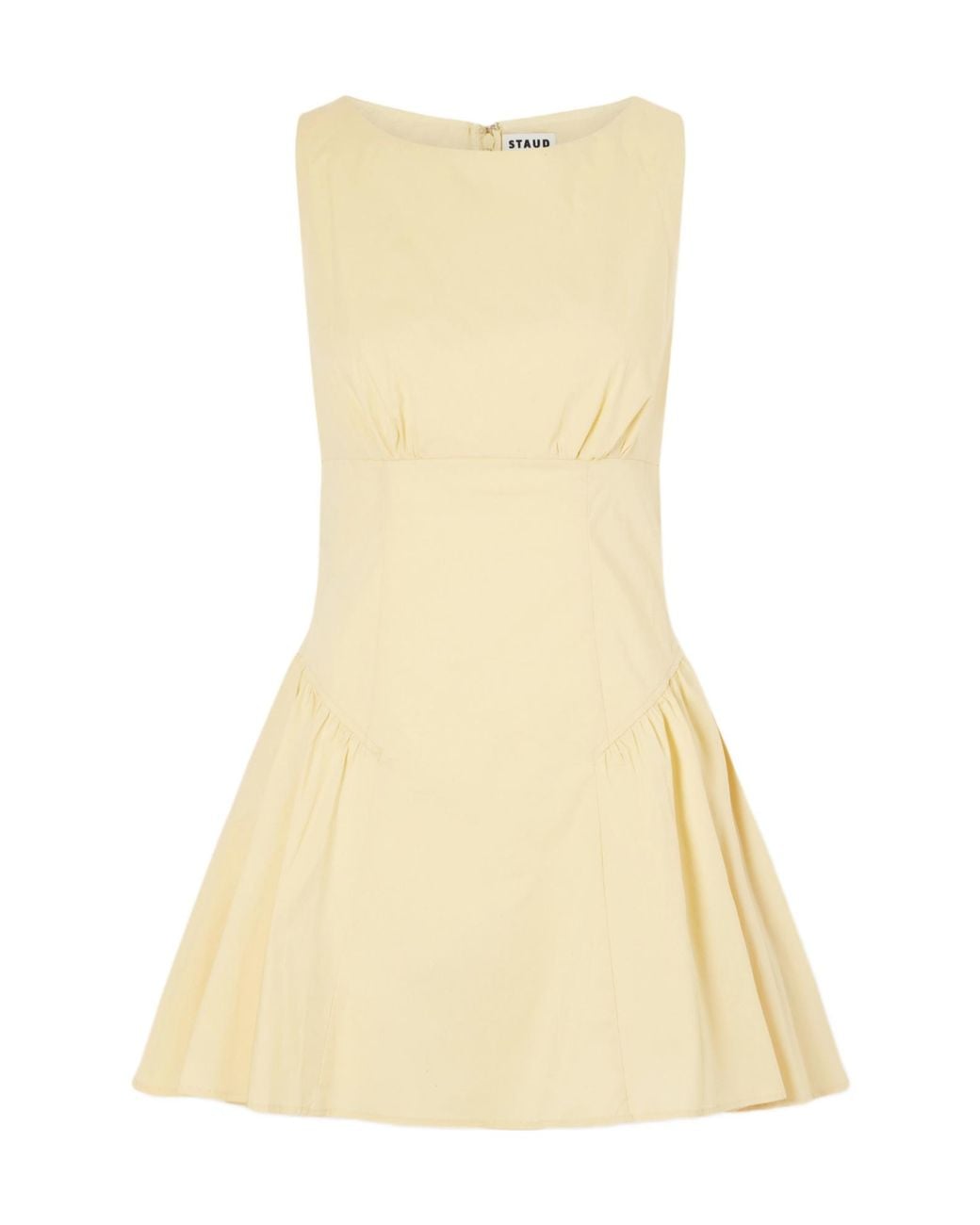 Staud Natural Pale Sleeveless Mini Dress