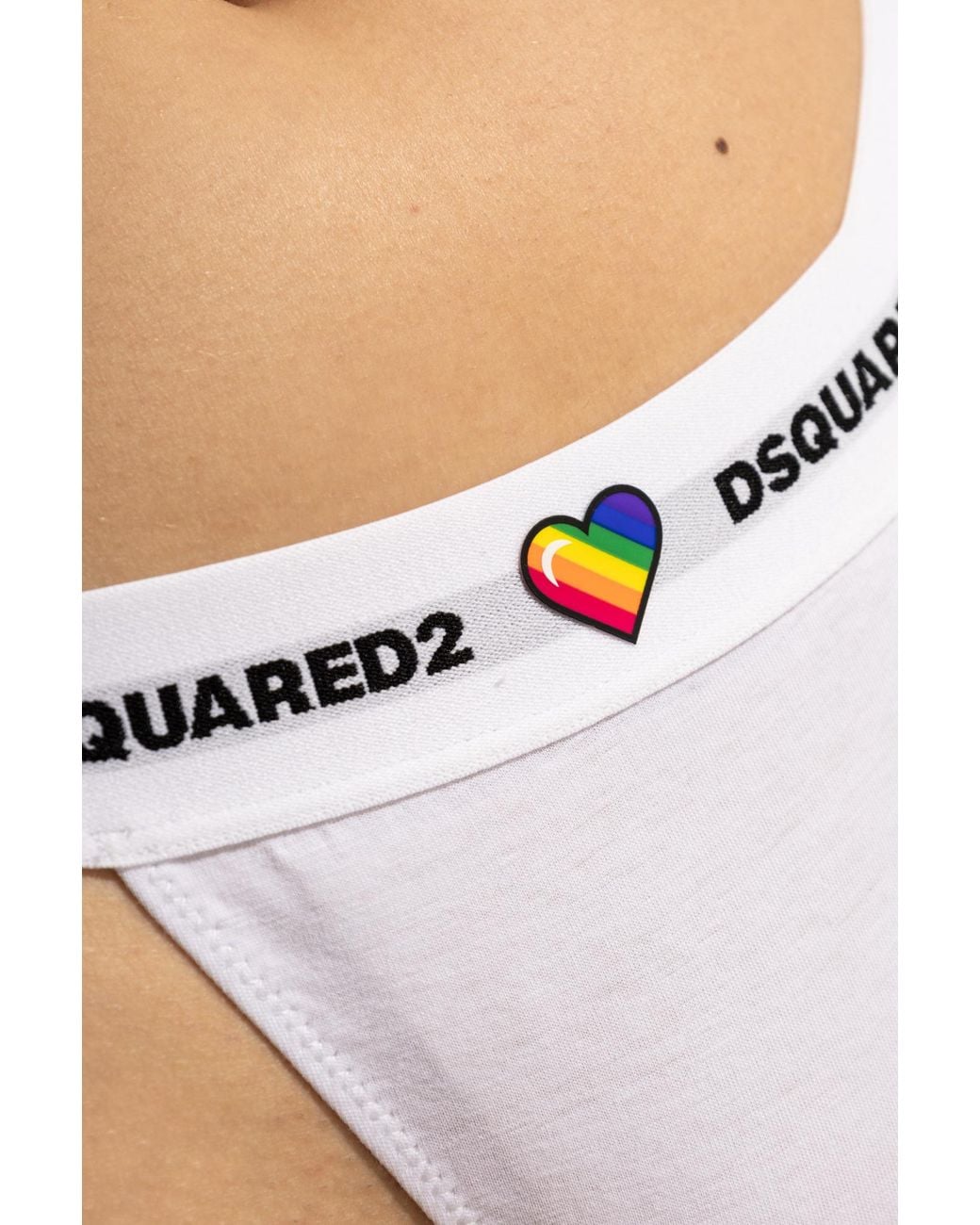 DSquared² Logo-Embroidered Two Pack Thongs