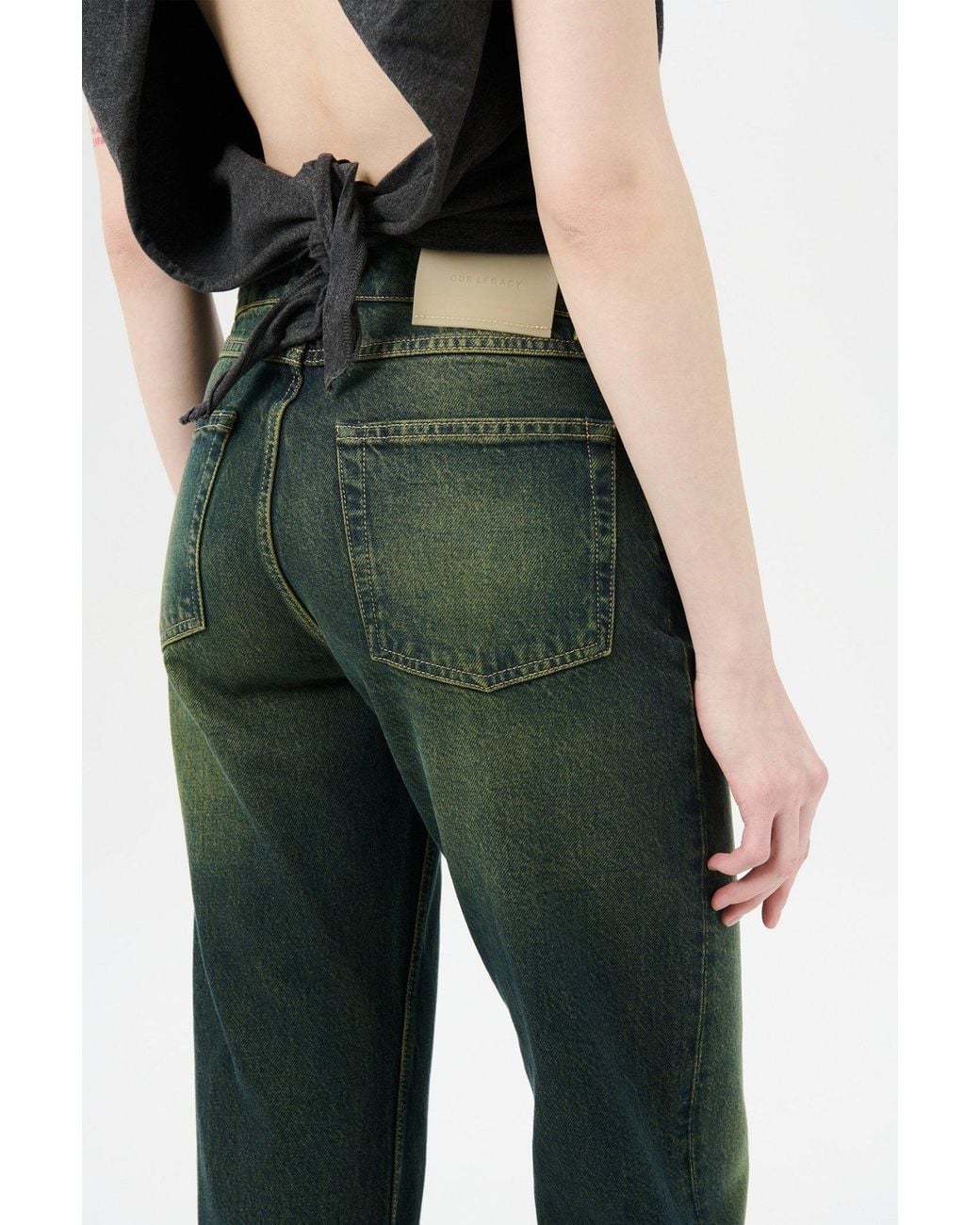 Our Legacy Green Bootcut Jeans