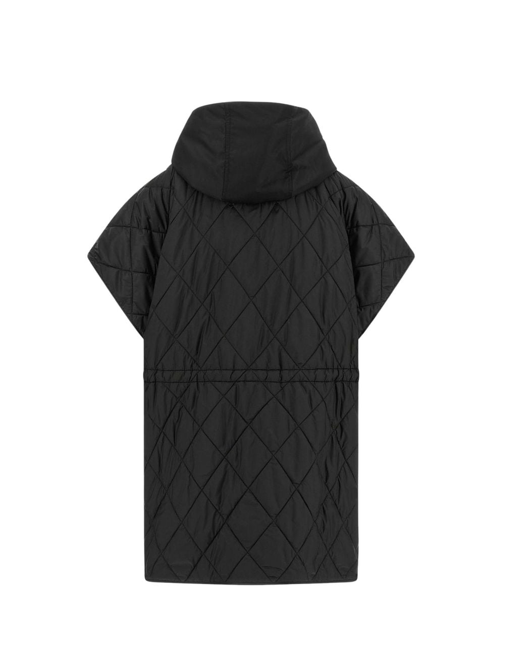 Weekend by Maxmara Black Wkdorigano Quilted Hooded Gilet