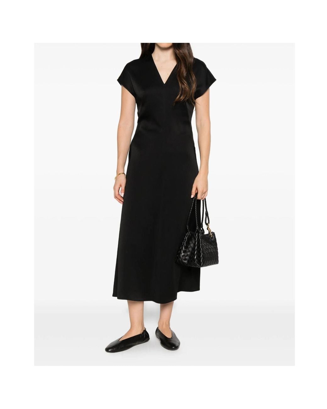 Herno Black V-Neck Dress