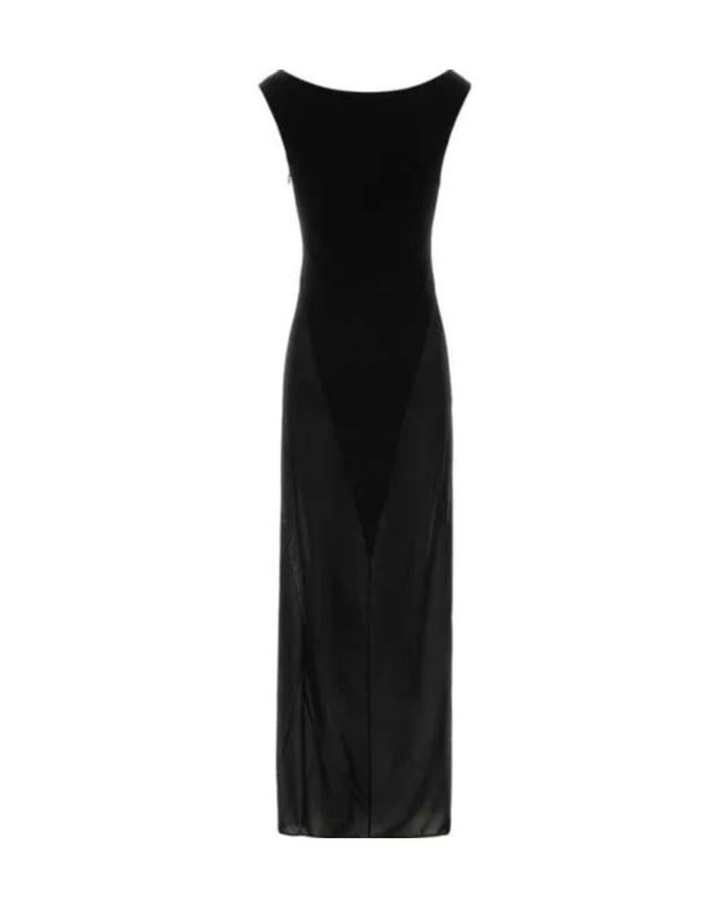 Alaïa Black Draped Knit Dress