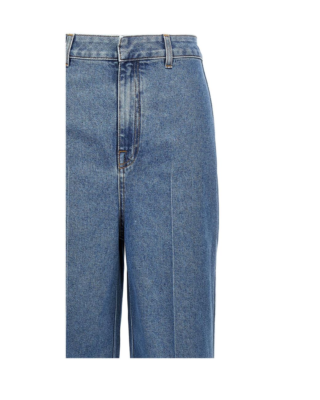 Philosophy Di Lorenzo Serafini Blue Wide-Leg Pleated Jeans