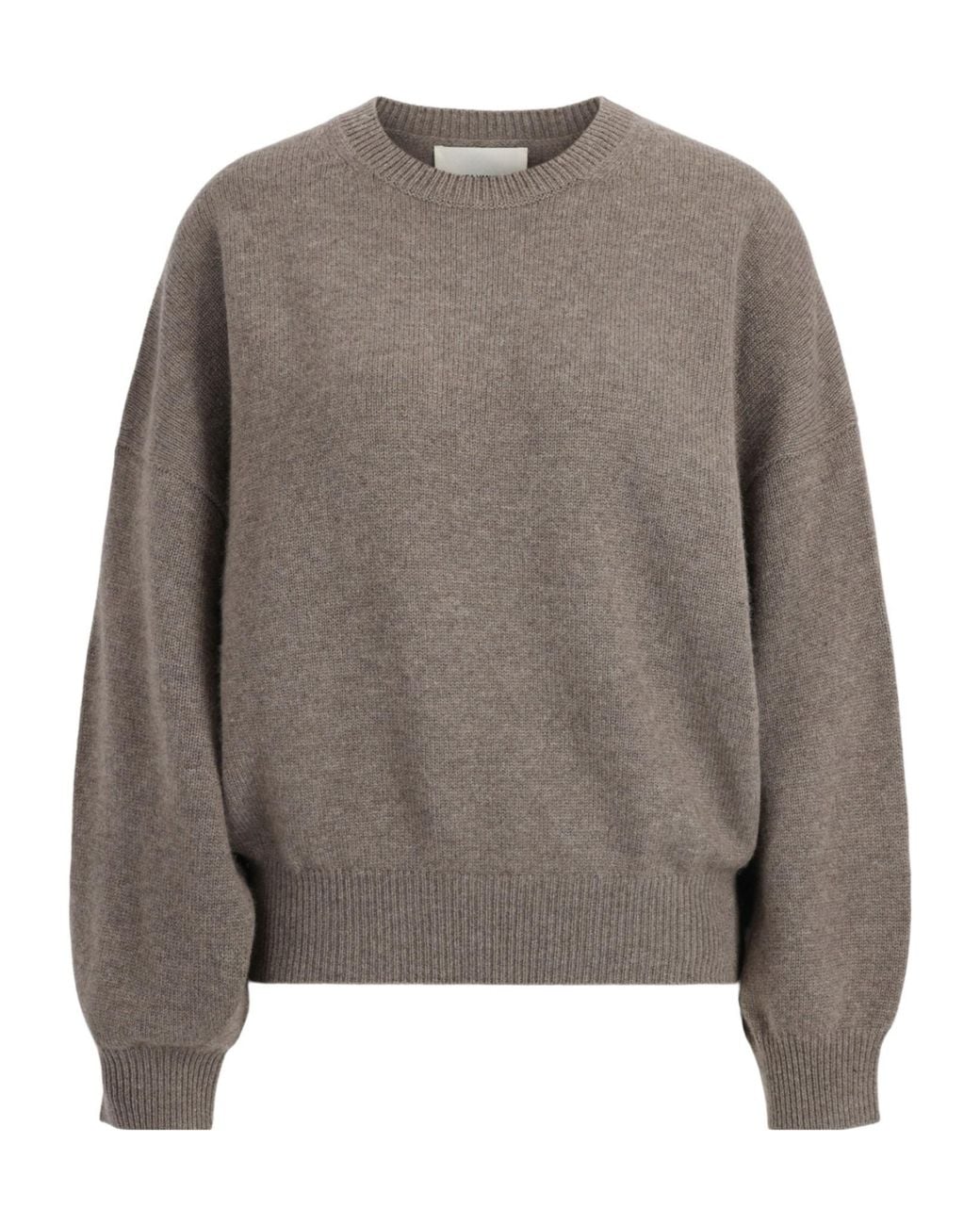 Lisa Yang Gray Veira Crew-Neck Knitted Sweater