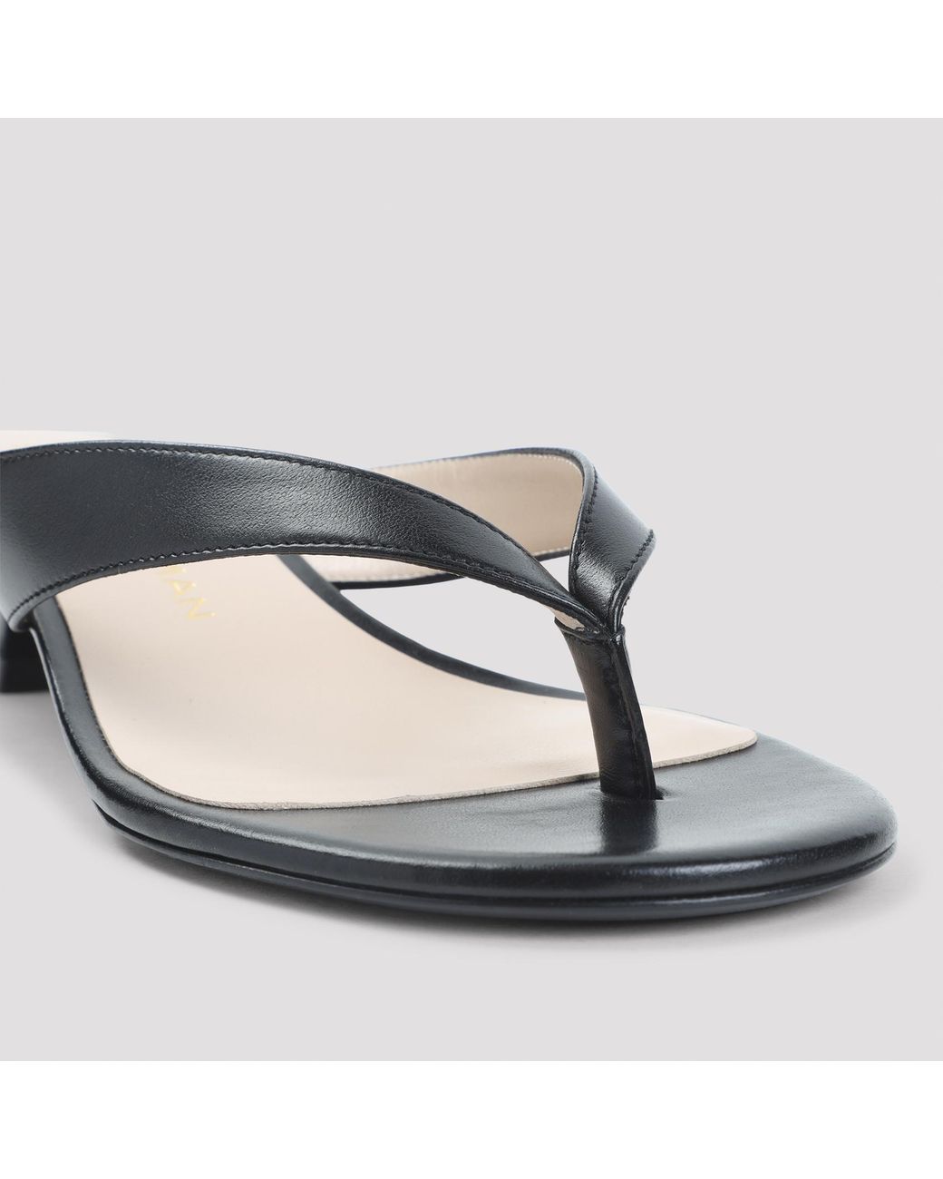 Stuart Weitzman White Round-Toe Flip-Flops High-Heeled Sandals