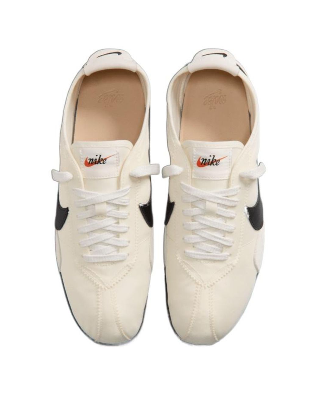 Nike White Round Toe Lace-Up Sneakers