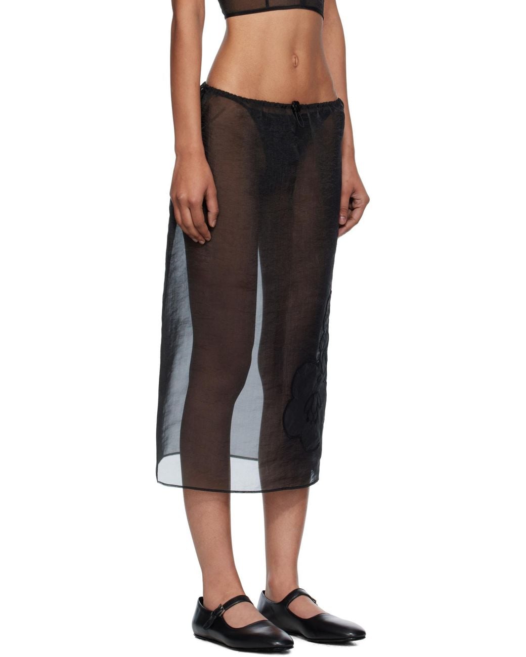 CECILIE BAHNSEN Black Bambi Midi Skirt