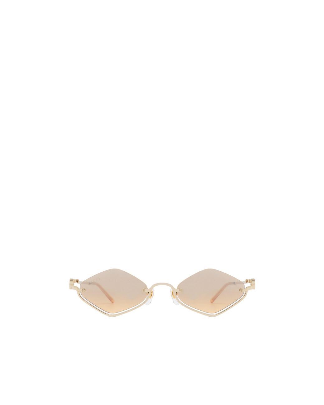 Gucci White Eyewear Geometric Frame Sunglasses