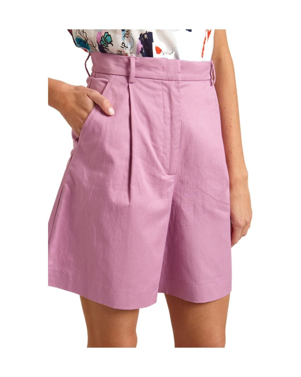 Weekend by Maxmara Pink Logo Bermuda Shorts