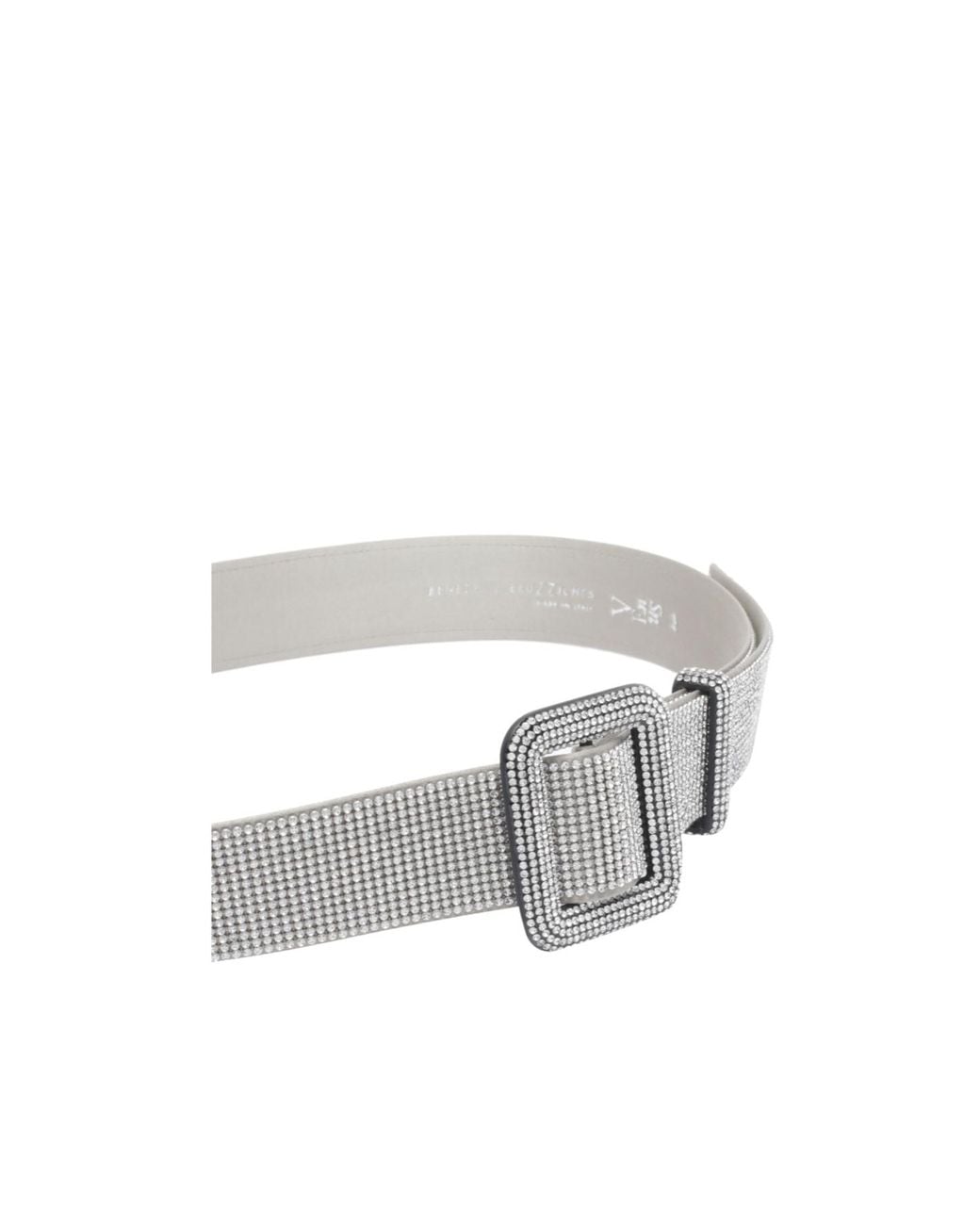 Benedetta Bruzziches White Venus Crystal Buckle Belt