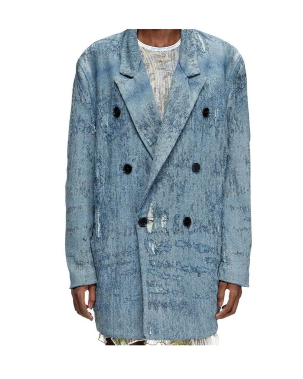 DIESEL Blue D-Pekka Double Breasted Blazer