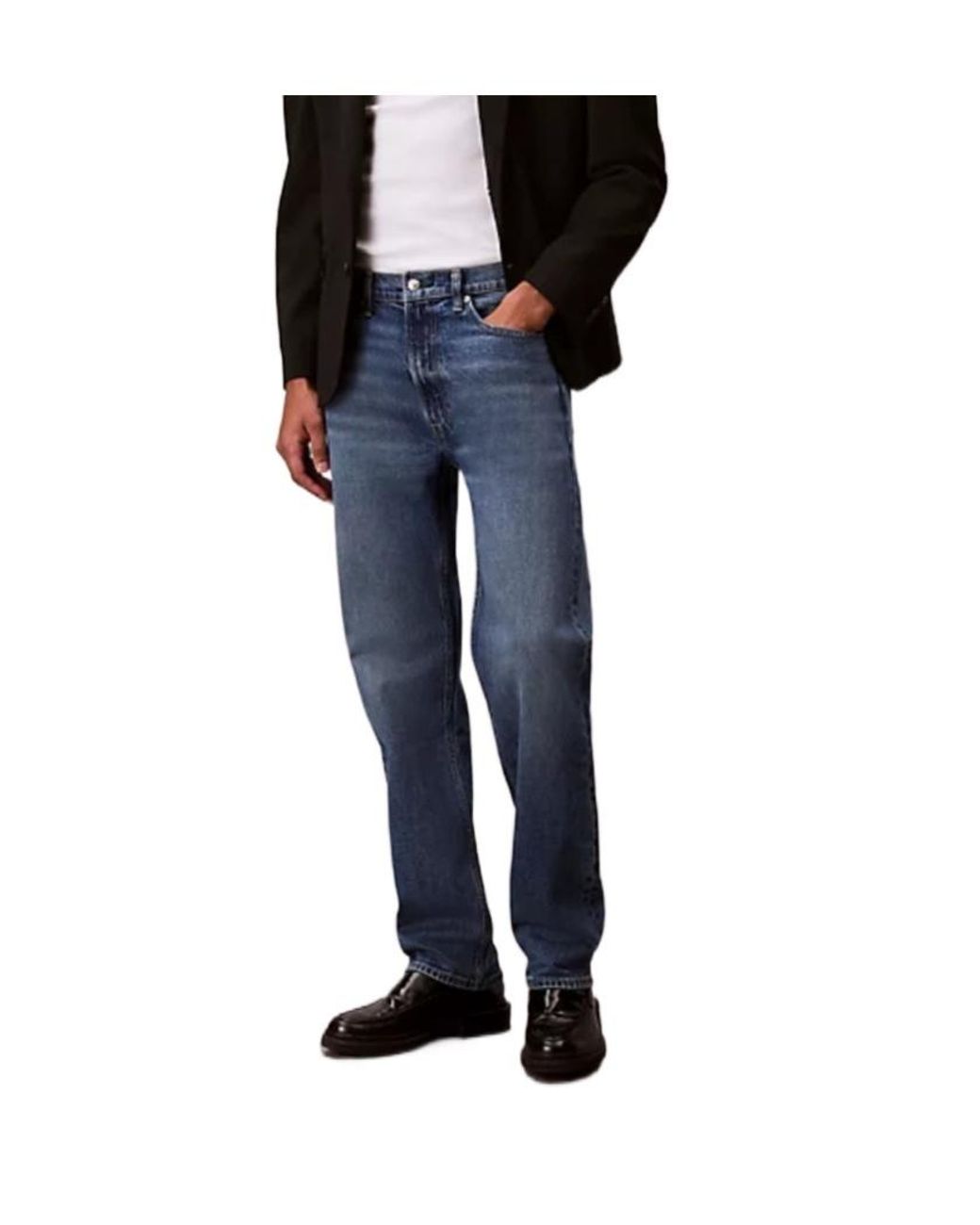 Calvin Klein Blue Standard Straight Jeans for men