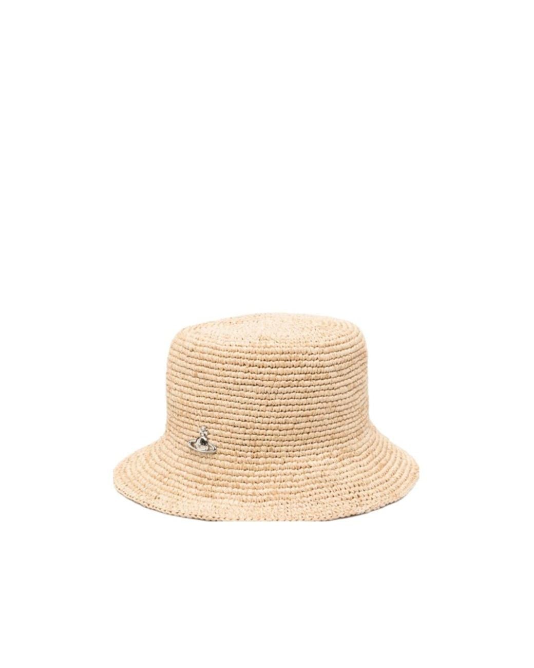 Vivienne Westwood Natural Raffia Bucket Hat