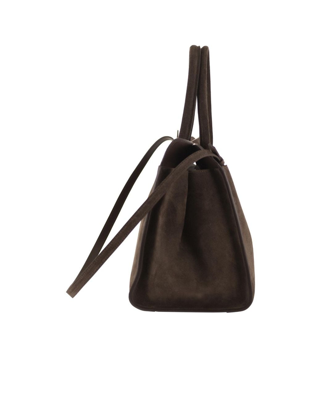 Fabiana Filippi Black Suede Leather Tote Bag